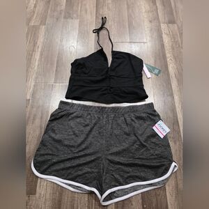 Target Jockey Sleep Wear Shorts Top Bundle Black Grey Xl Nwt Loungewear